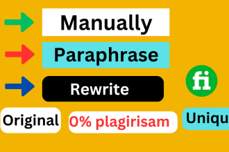 manually paraphrase, rewrite and edit your content
