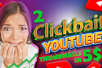 design 2 clickbait youtube thumbnail