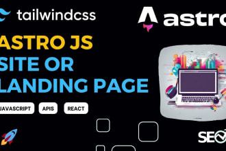 create a responsive astro js website with tailwind CSS and SEO optimization