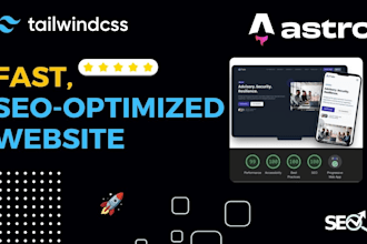 create a responsive astro js website with tailwind CSS and SEO optimization