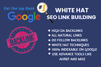 do USA high da SEO link building by white hat process with the monthly report