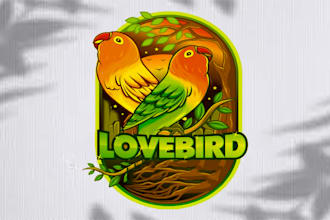 make amazing modern eye catchy love bird logo design