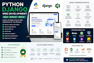 develop and deploy a django web application
