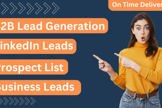 provide targeted leads, linkedin leads and b2b lead generation for any industry