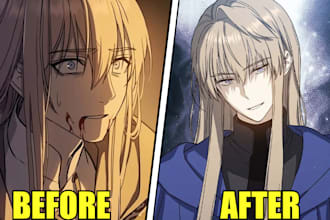 edit a professionally manga or manhwa recap for youtube