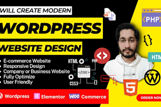 create modern wordpress website