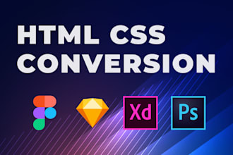 do figma to html and css, responsive HTML CSS