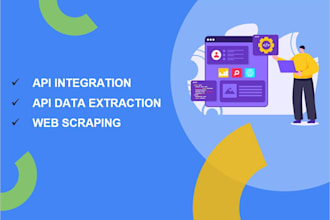 api integration, api data extraction, and web scraping in php and laravel