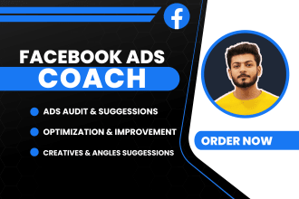 be your 1 on 1 facebook ads coach, fb ads consultant, fb ads audit