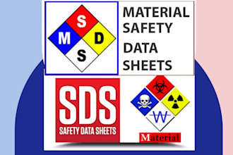 create safety data sheet or sds or msds or technical data sheet