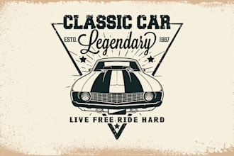 do retro vintage t shirt or custom graphic t shirt design