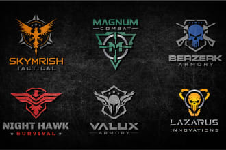 do military tactical adventure badge logo design