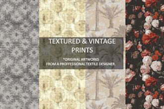 create textured seamless patterns and prints