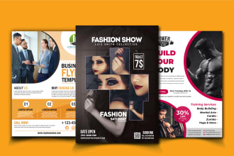 design urgent business flyer poster or brochure within 4 hours