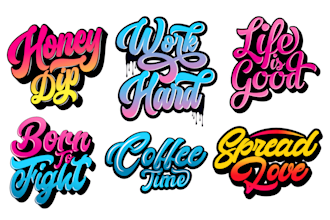 do custom typography t shirt, font or handwritten text logo