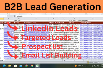 do targeted b2b lead generation and linkedin lead generation by sales navigator