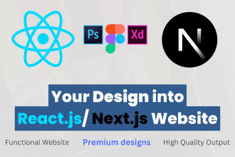 convert figma to react js or next js website