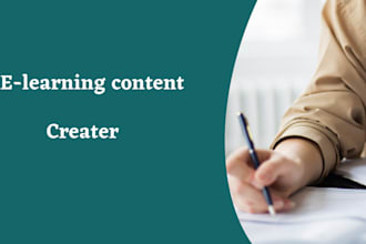 write elearning content for course and video script