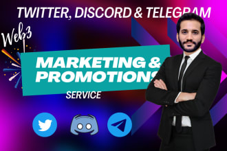 do nft crypto promotion on twitter and promote discord server
