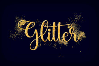 design elegant glitter sparkle girly logo