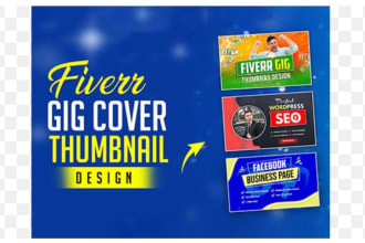 design your fiverr  gig images and social media thumbnails