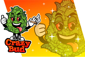 design marijuana weed cannabis mascot logo for you