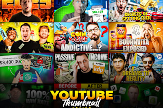 do clickbait and eye catching youtube thumbnail designs