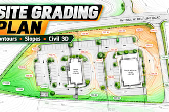 create a site grading plan in autocad civil 3d
