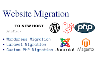 migrate wordpress, laravel, PHP website