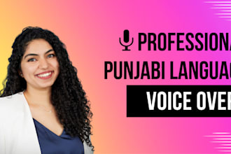 deliver a professional voice over in punjabi language