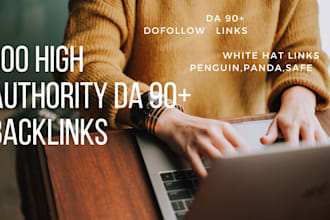 build 100 high da backlinks white hat SEO link building