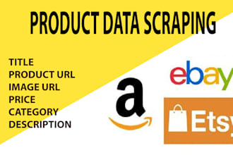 scrape product data from amazon ebay or other ecommerce