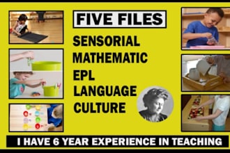 provide montessori teaching, curriculum plan, assignments,