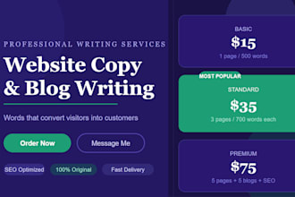 write powerful website copy and engaging blog posts