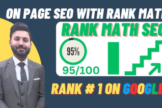 set up rank math on page SEO plugin optimization with 95 score