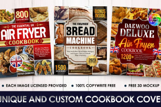 design a unique and custom cookbook cover