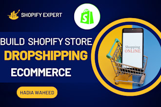 build shopify store or dropshipping ecommerce store