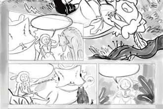 draw a professional storyboard for your comic or manga