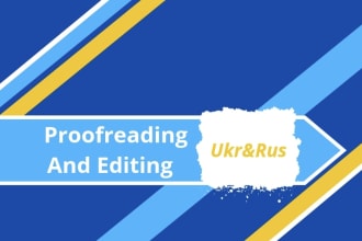 proofread, edit, rewrite your ukrainian and russian text
