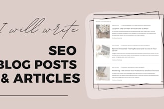 write SEO blogs, newsletters and email marketing content