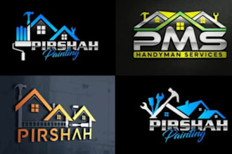 design awesome painting and decorating logo