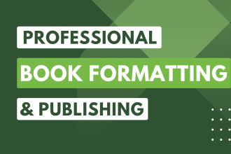 do typesetting, layout, and format interior book or ebook for self publishing