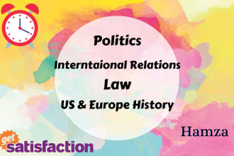 research, write on international relations, law, politics, and US europe history