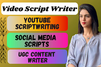 be youtube scriptwriter and social media script writer for ugc scriptwriting