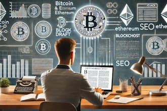 write SEO cryptocurrency and blockchain news and articles