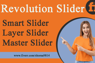 build or fix header using revolution slider,layer, master or smart slider