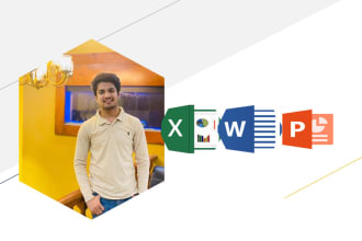 do assignments in ms office, excel, word, and powerpoint, graph