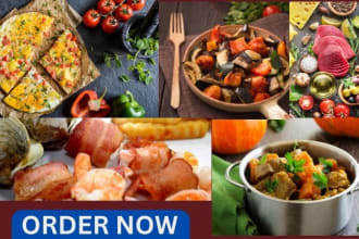 create a cookbook, quality food recipe, and ebook for you