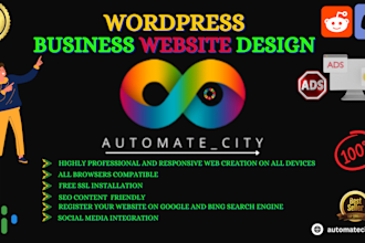 develop wordpress website and develop website design