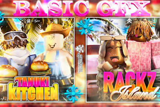 make a high quality roblox group logo or thumbnail